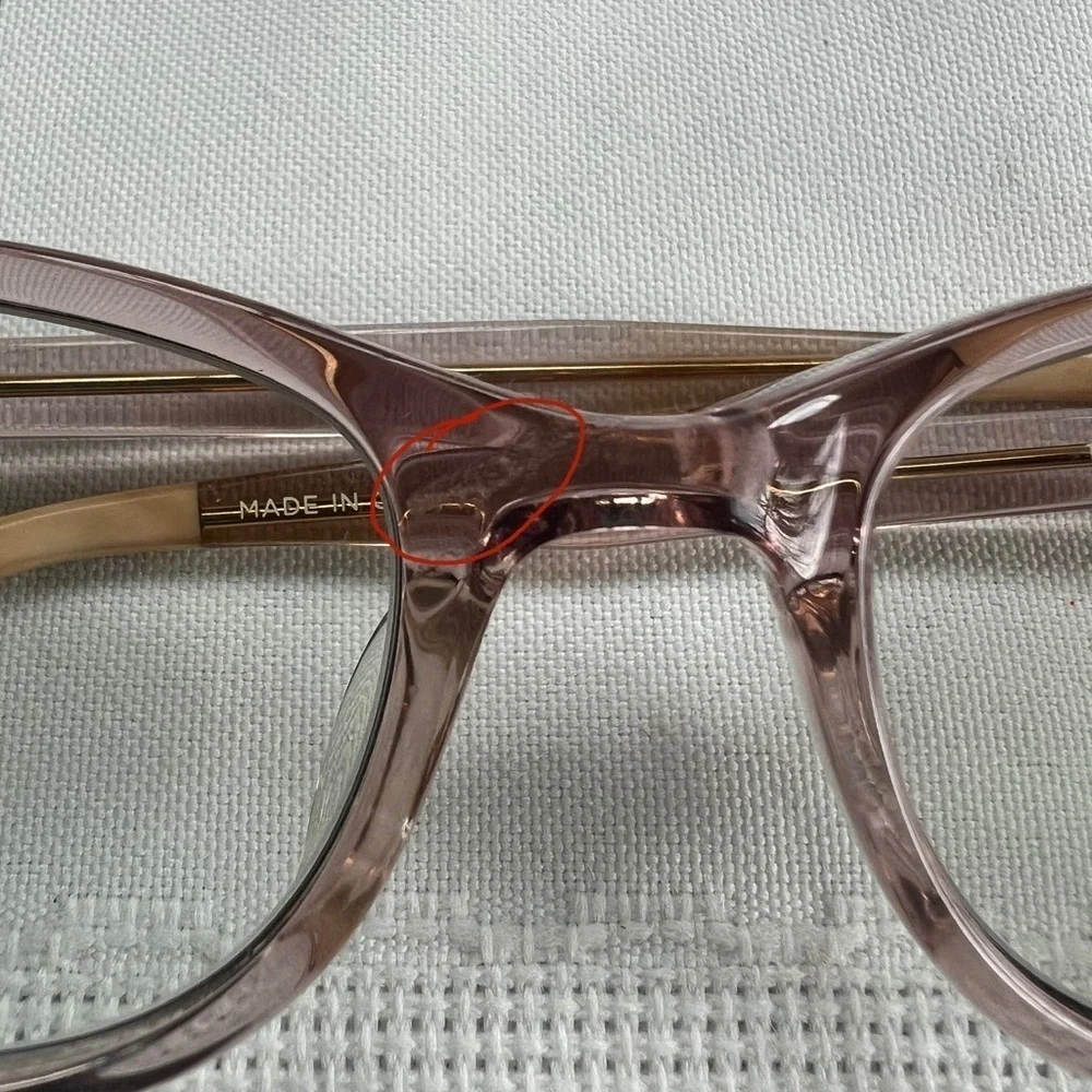TOMS Eyewear Glasses Frames‎ with Case EUC Pink Blush 50-19-147
